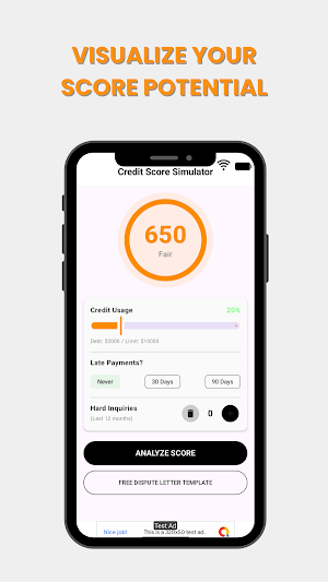 Credit Score & Dispute Letter Screenshot 1