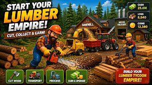 Idle Wood Tycoon Lumberjack 3D Screenshot 0