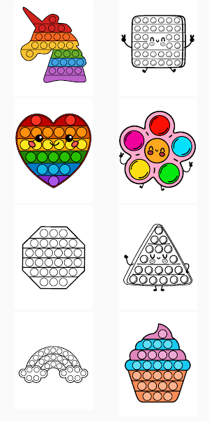 Pop It Coloring Book Game Screenshot 2