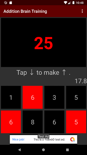 Addition brain training Screenshot 1