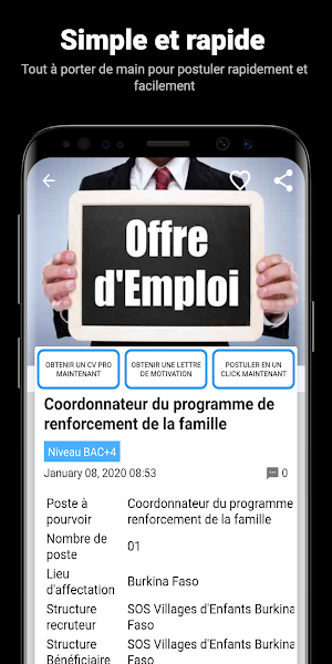 Burkina Faso Emplois Screenshot 3