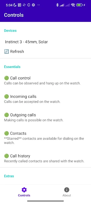 Handsfree for Garmin Screenshot 0