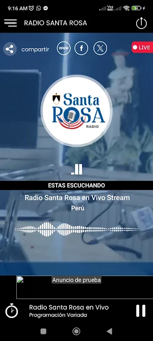 Radio Santa Rosa Perú AM FM OC Screenshot 0
