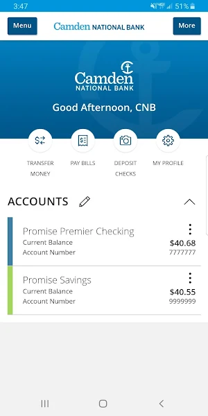 Camden National Bank Screenshot 1