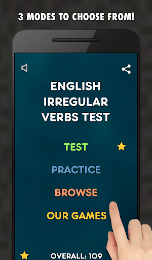 English Irregular Verbs Test & Practice PRO Screenshot 1