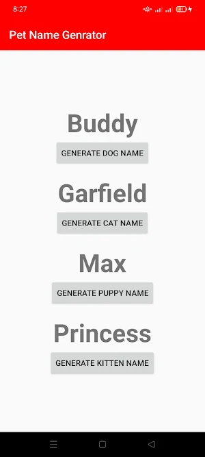 Pet Name Generator Screenshot 0