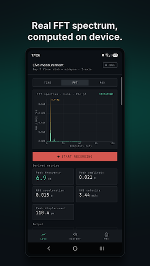 Heel Drop: Vibration Analyzer Screenshot 1