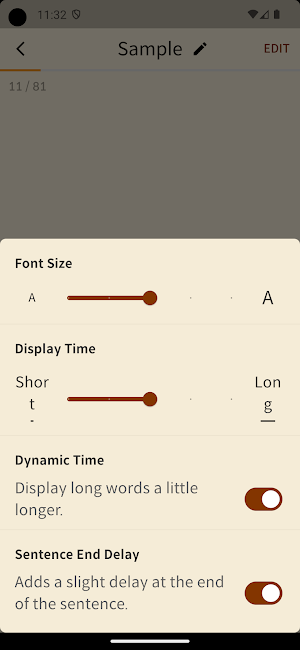 Readmical - Speed reading Screenshot 1