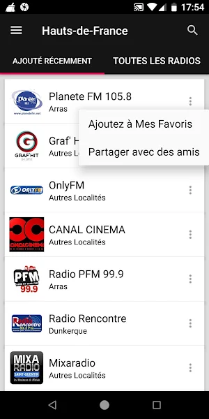 Stations Radio de Hauts-de-France Screenshot 1