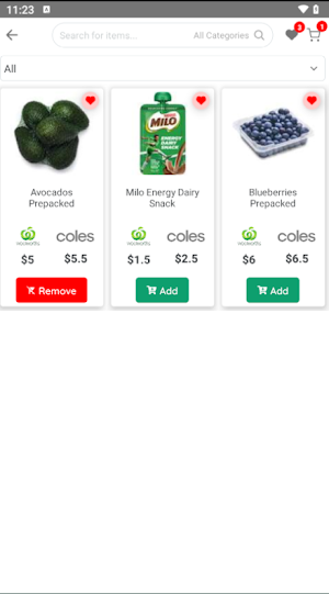 Compare Grocery Screenshot 2
