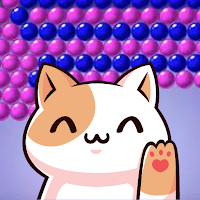 bubble shooting cat