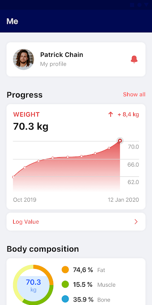 Project Fit app Screenshot 2