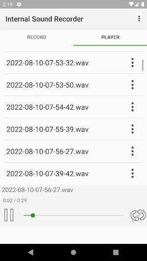 Internal Sound Recorder Screenshot 1