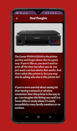 Canon g2010 Guide Screenshot 2