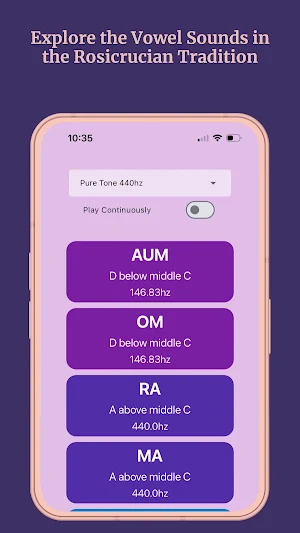 Rosicrucian Vowel Sounds Screenshot 1
