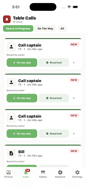 Ahandee Waiter App Screenshot 1