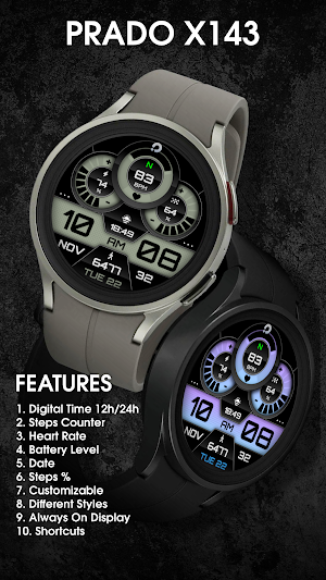 PRADO X143 Digital Watch Face Screenshot 1