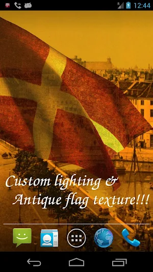 Denmark Flag Live Wallpaper Screenshot 3