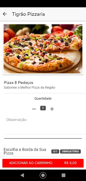 Tigrão Pizzaria Screenshot 1