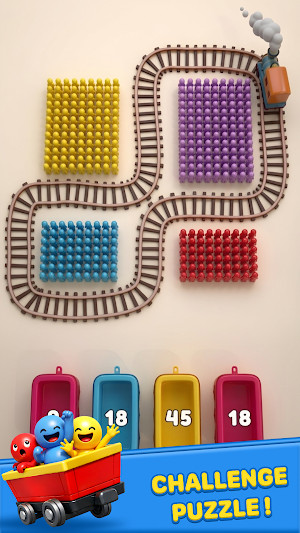 Train Pixel Color Match Puzzle Screenshot 0