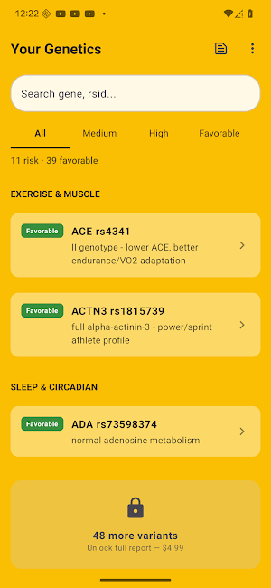 GeneBee: DNA Health Analysis Screenshot 3