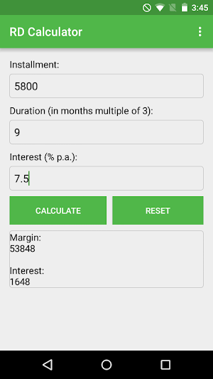 Recurring Deposit Calculator Screenshot 2