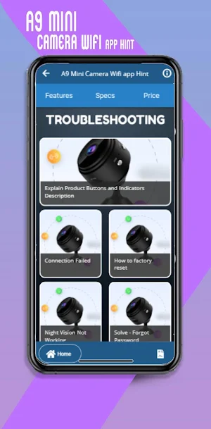 A9 Mini Camera Wifi app Hint Screenshot 0