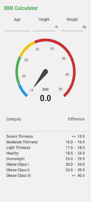 BMI Calculator Screenshot 0