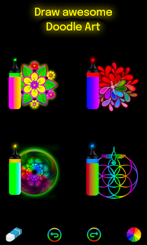 Doodle Art Drawing-Magic Glow Screenshot 0