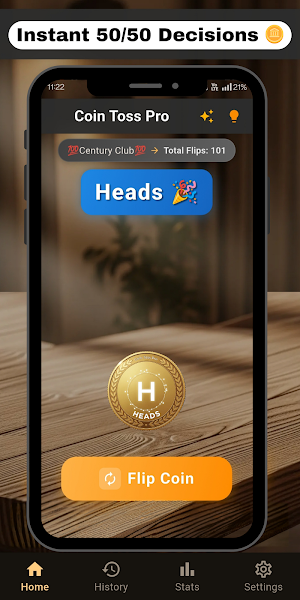 Coin Toss Pro: Head or Tail Screenshot 0