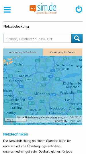 sim.de Servicewelt Screenshot 2