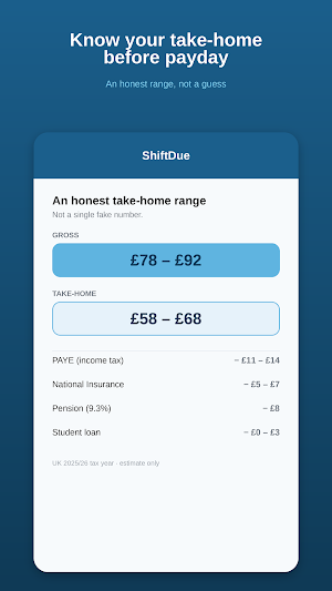 ShiftDue: UK Shift Pay Screenshot 2