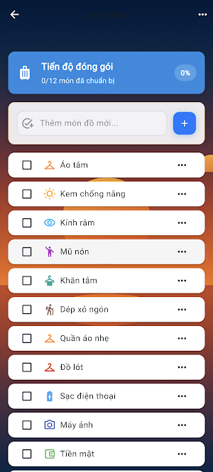 Packing List Screenshot 2