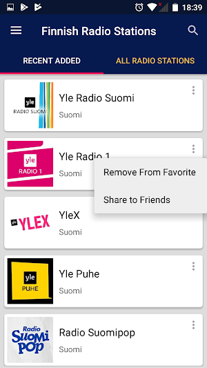 Finnish Radio Stations Screenshot 0