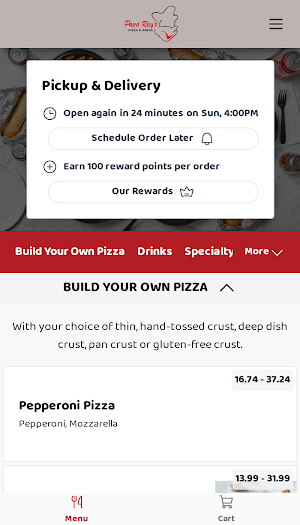 Papa Ray's Pizza & Wings Screenshot 1