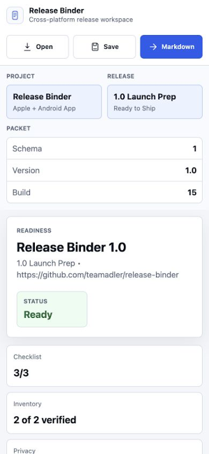Release Binder Screenshot 0