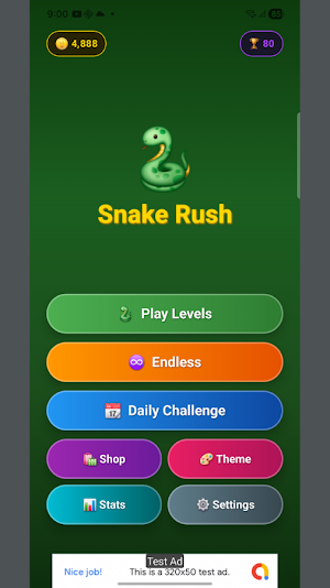 Snake Rush: Arcade Challenge Screenshot 0