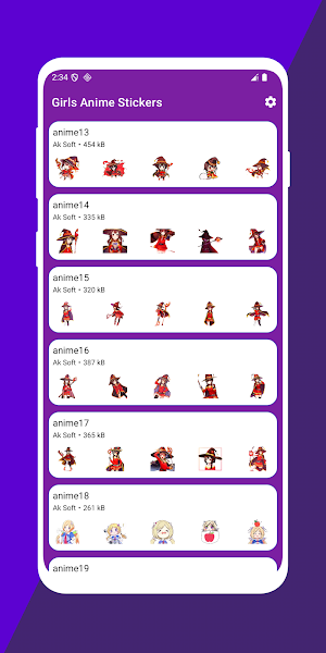 Girls Anime Stickers WA Screenshot 2