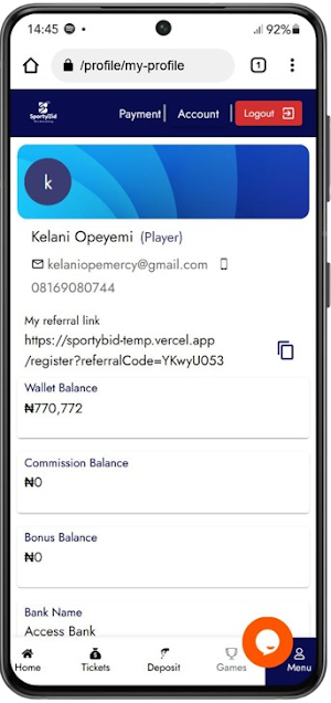 SportyBid Screenshot 3
