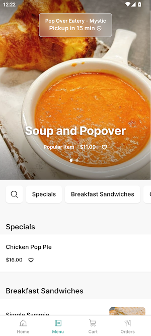 Pop Over Eatery Screenshot 1