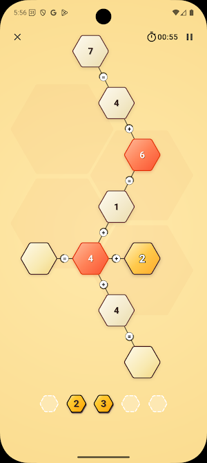 Honeycomb: Hexagon Math Puzzle Screenshot 2