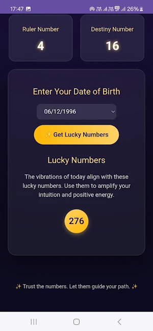 Todays Lucky Number Numerology Screenshot 3