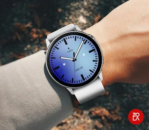 Solid Electric Blue Watch Face Screenshot 2
