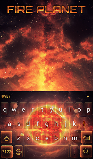 Fire Planet Animated Keyboard + Live Wallpaper Screenshot 1