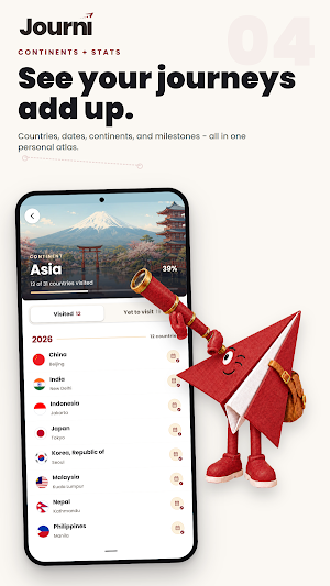 Journi: Visited Countries Map Screenshot 3