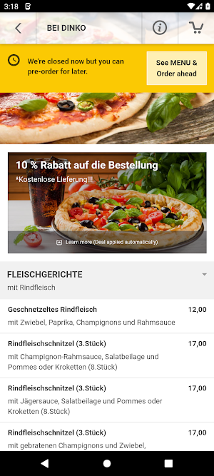 bei Dinko Bremen Screenshot 2