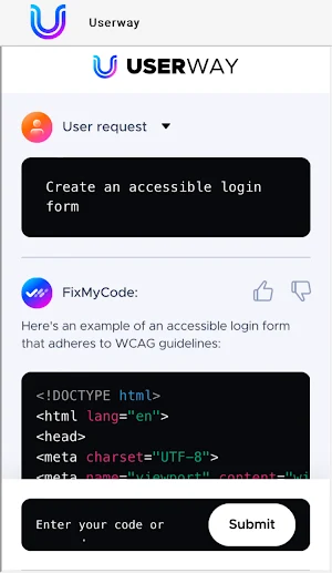 Userway: Coding Companion Screenshot 1