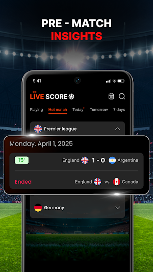 Live Football: Match Scores Screenshot 2