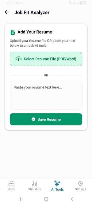 ApplyAI: Job Tracker & Resume Screenshot 2
