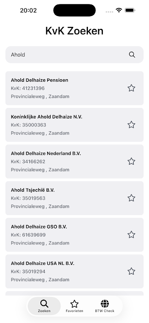 Zoeken in het Handelsregister Screenshot 0